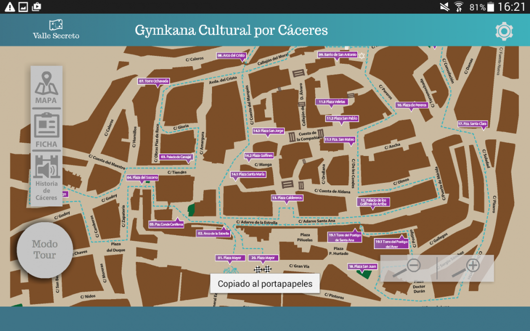 Mapa Turístico Accesible de Cáceres