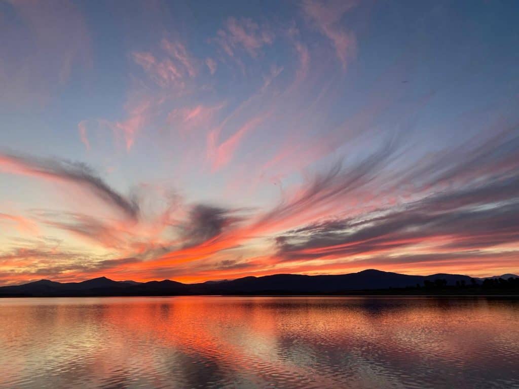 Increible cielo de fuego en Extremadra